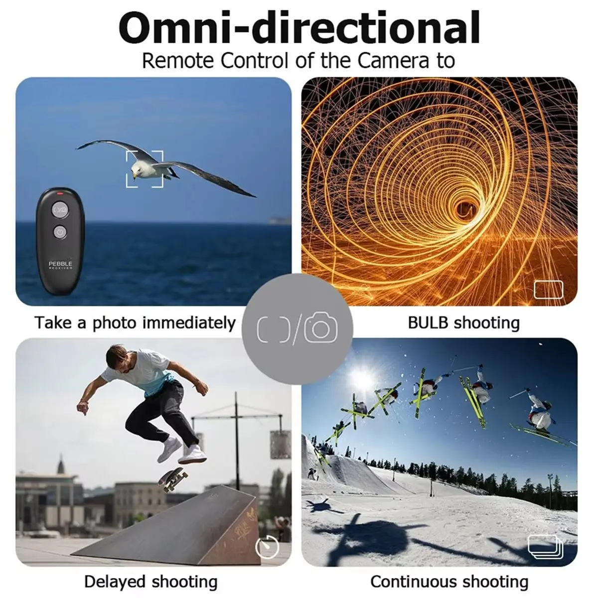Wireless Camera Remote Control Shutter Release for Z6 Z7II/6II D90 Df D780 D7500 D750 D7200 D7100 D7000 P1000