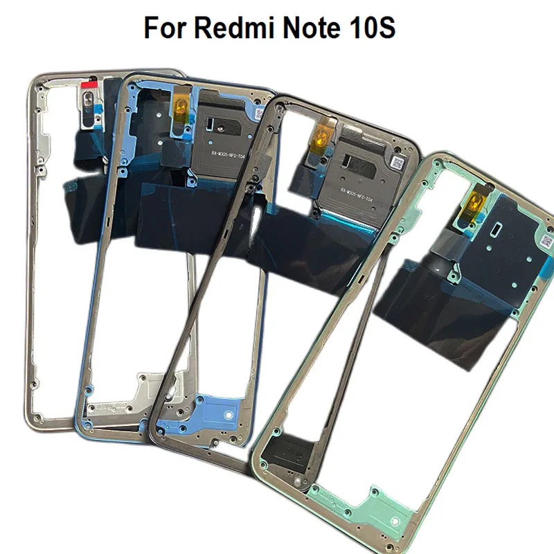 For Xiaomi Redmi Note 10S Middle Frame Front Bezel Housing Case Back Mid Plate Models	M2101K7BG M2101K7BI M2101K7BNY