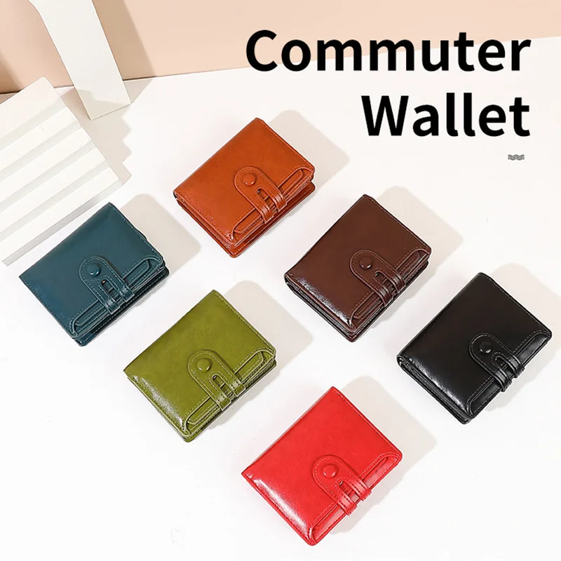 新しい女性用ショートウォレット-rfid-ブロッキングカードホルダー小銭入れ高級-ins-スタイルスリムポケット財布女子学生向け
