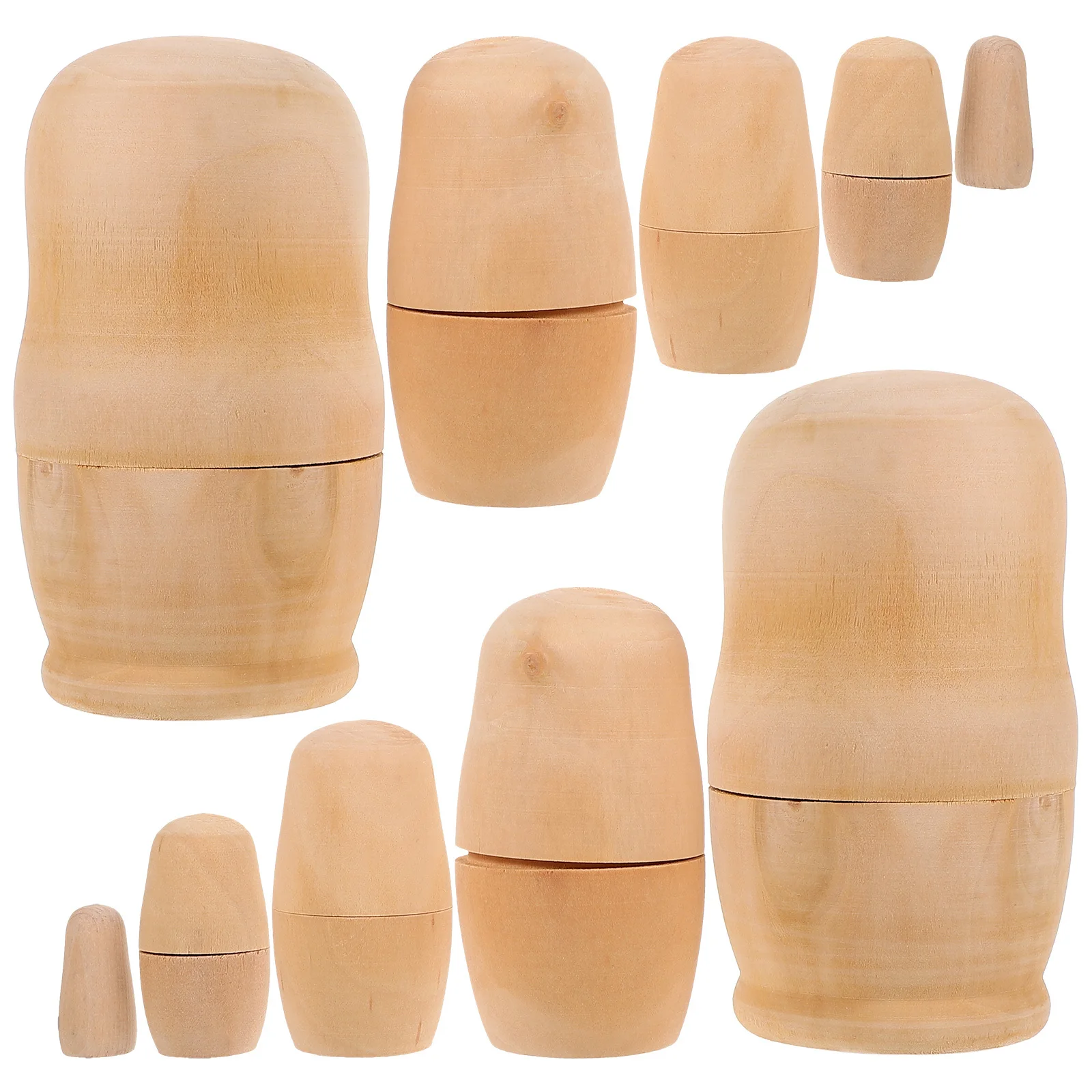 2 комплекта, русская матрешка, деревянная наборы «сделай сам», неокрашенная пятислойная матрешка для детей, подарки, домашний офис, матрешка «сделай сам»