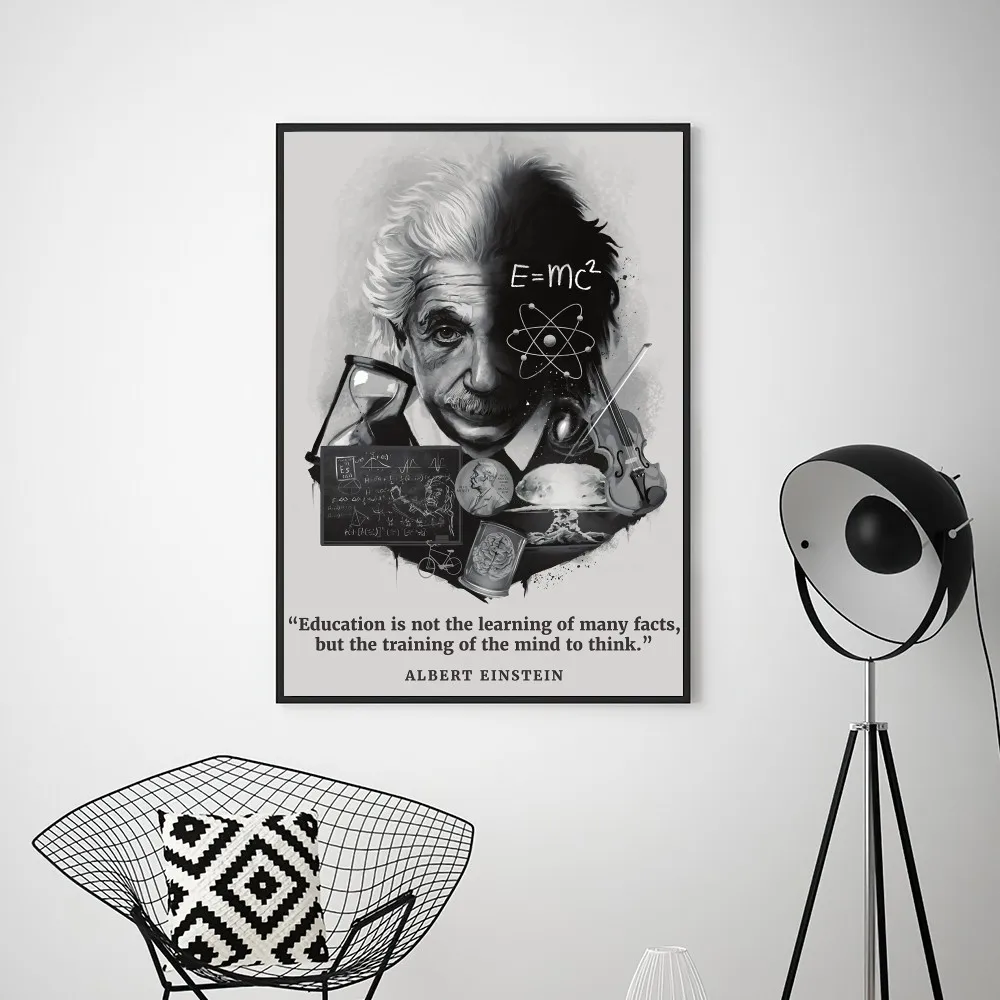 FUNNY E-EINSTEIN INTERESTING  Poster Prints Wall Pictures Living Room Home Decoration