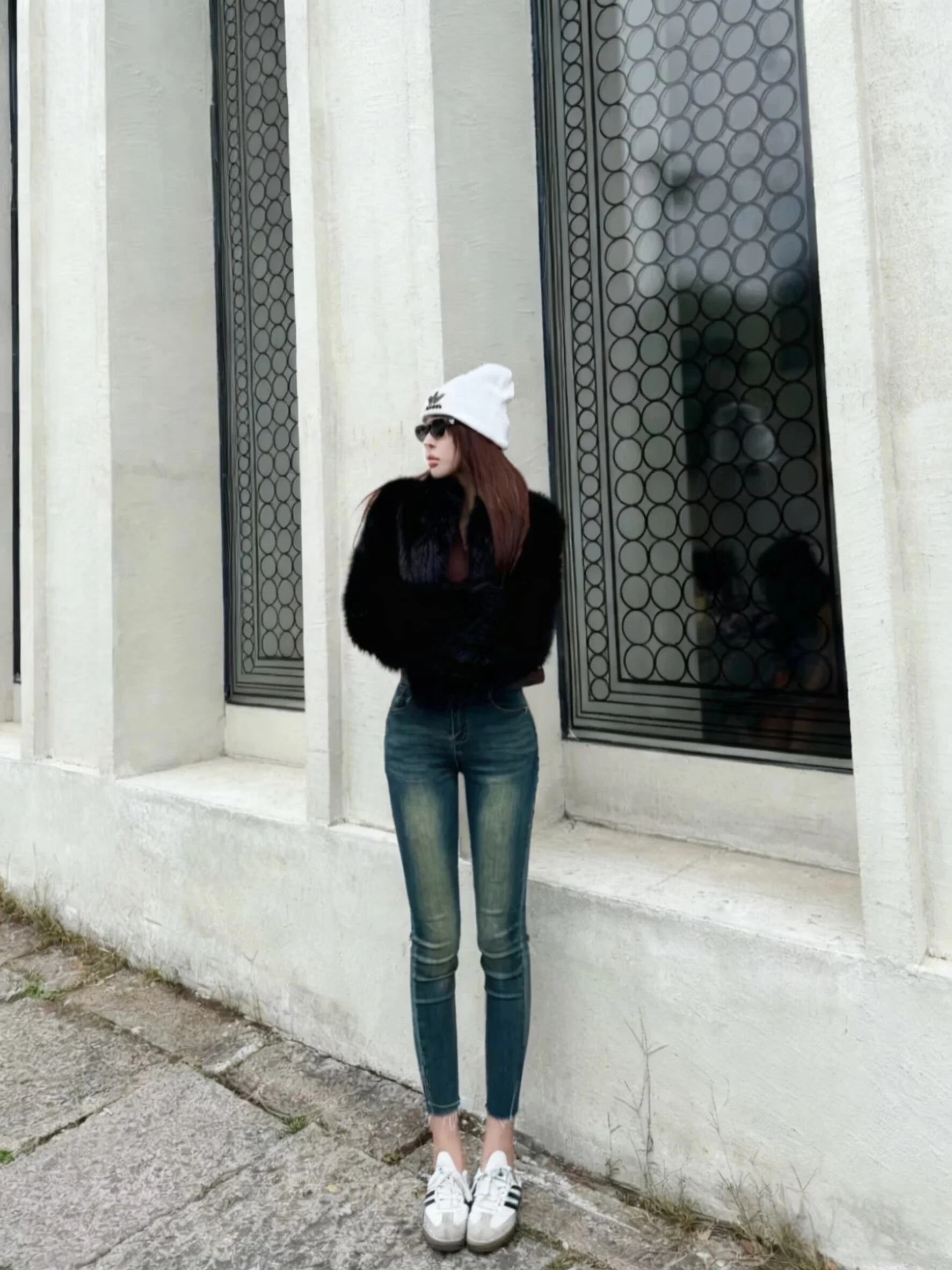 

l Slimming Vintage Feel Thin Fce Denim Pants High Waist Cotton Stretch Ladies Jeans High Rise Butt Lifting Tight Fit