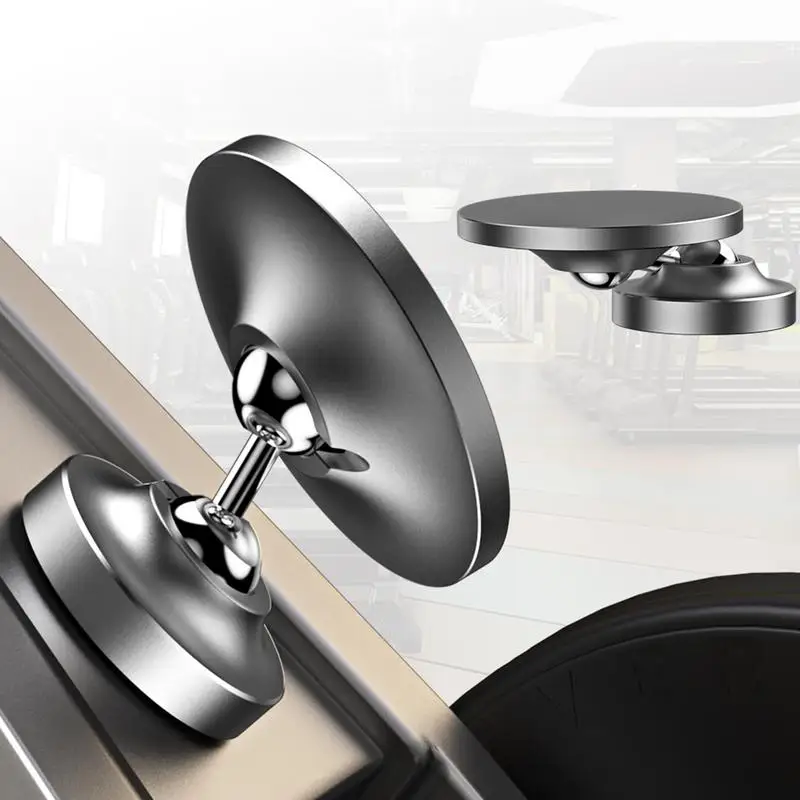 Double-Sided Magnetic Phone Holder 360 degree Adjustable Fitness Accessories alloy Phone Holder for iPhone 15 for Gym Car Home