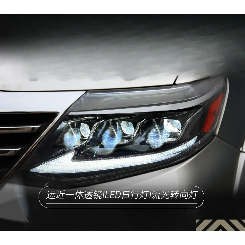 Suitable for Toyota Fortuner  10-15 Headlight Assembly Modified LED Daytime Running Light Flowing Turn Signal Light
