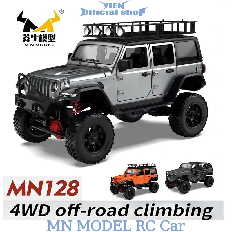 MN128 1/12 RC samochód 4WD Jeep Model 2.4G zdalnie sterowanie światło LED 4x4 Off Road 4WD wspinaczka zdalnie sterowana ciężarówka zabawka