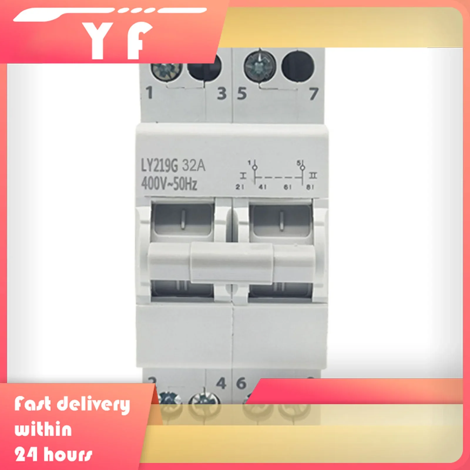 

2P 32A 400V Dual Power Manual Transfer Isolation Switch Latching Switch Isolating Discounnecting Switch Circuit Breaker