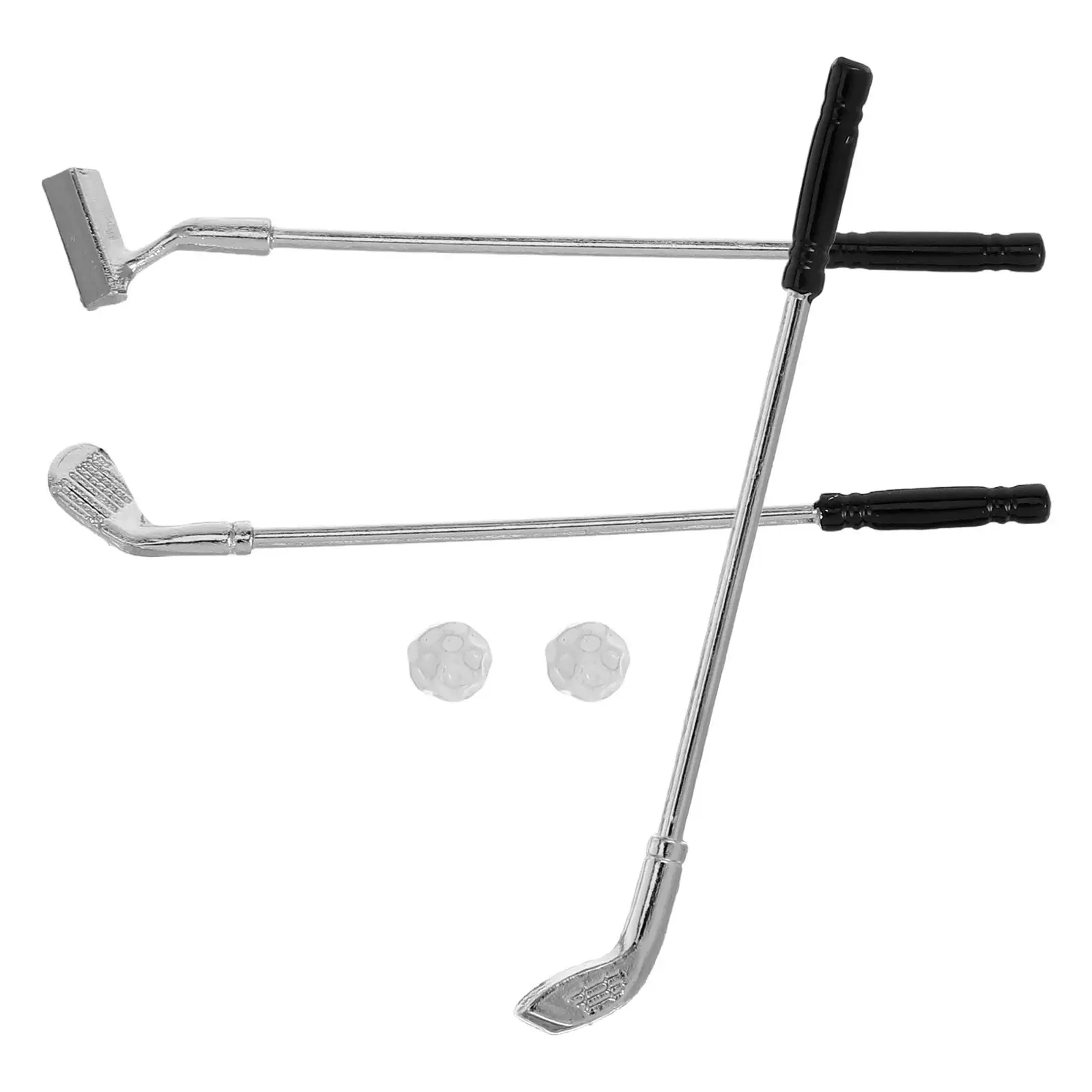 

Набор миниатюрных клюшек для гольфа и мячей из сплава, декоративное украшение для кукольного домика, реалистичные детали