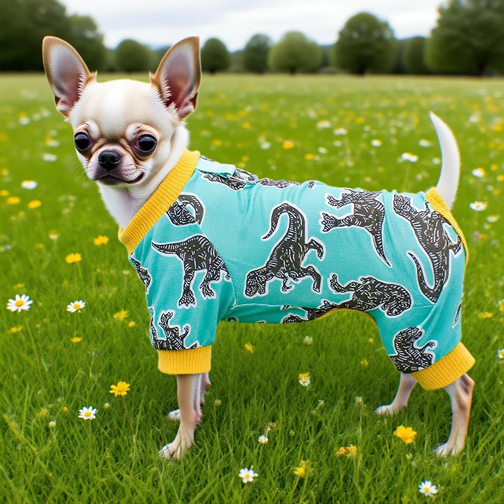 

Cotton Sweet Pattern Dog Pajamas Cat Clothes Pet Onesies Dogs PJS Puppy Small Dog Four-Legged Jumpsuit Soft Material Rompers