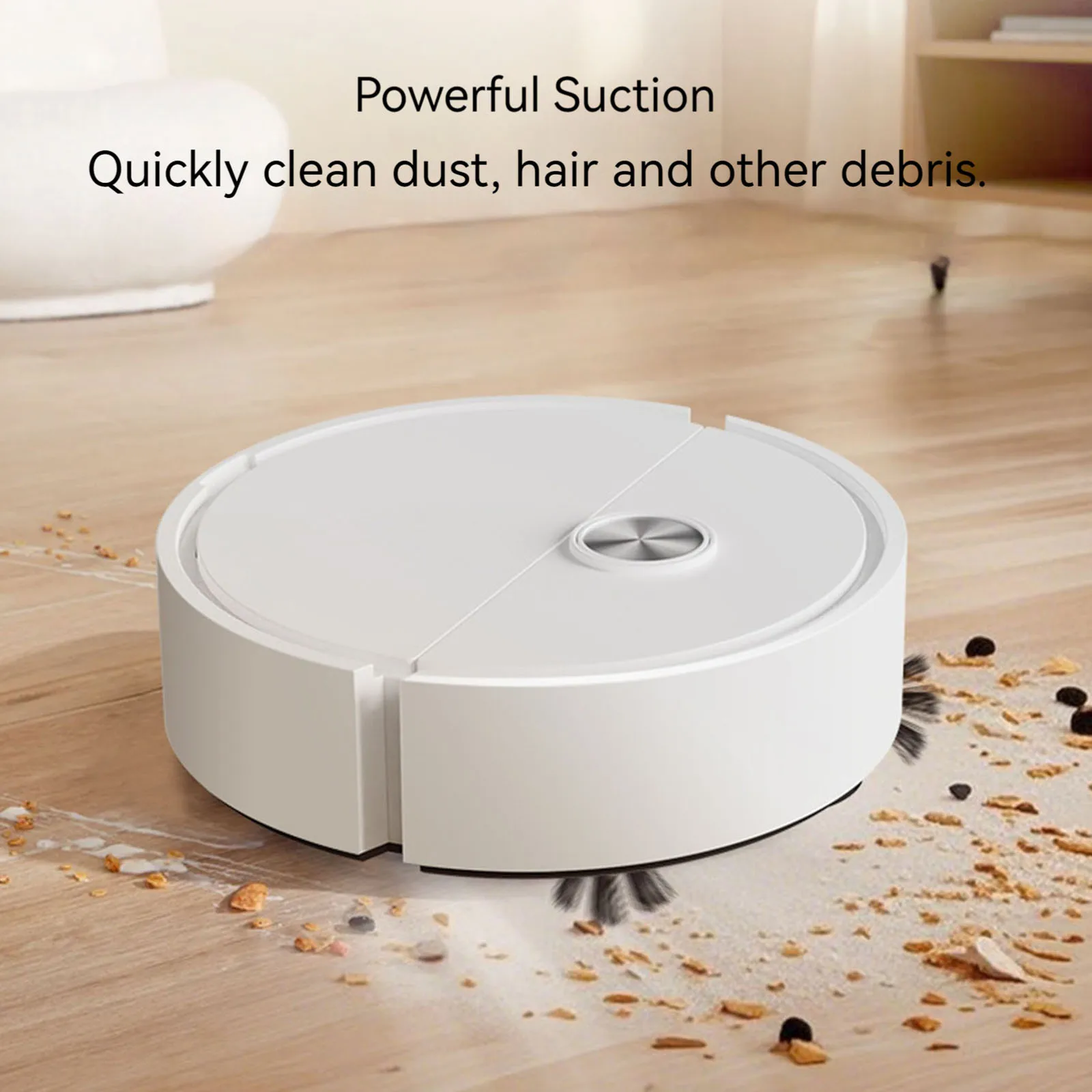 3 in 1 Intelligent Sweeping Robot Auto Obstacle Avoidance Smart Vacuum Mop Robot Removable Dust Collection Box for Home Office