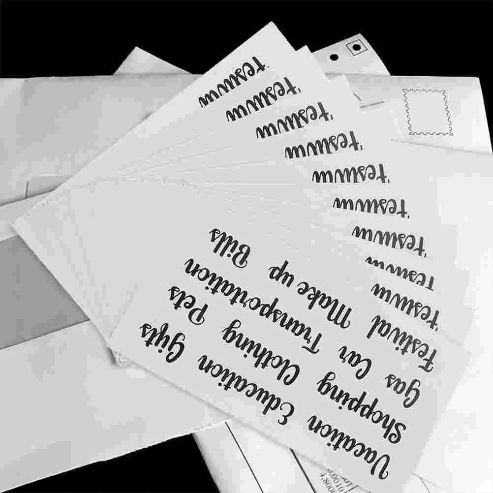 5 Sets Label Stickers Cash Budget Small Household Multi-function Self-adhesive Home