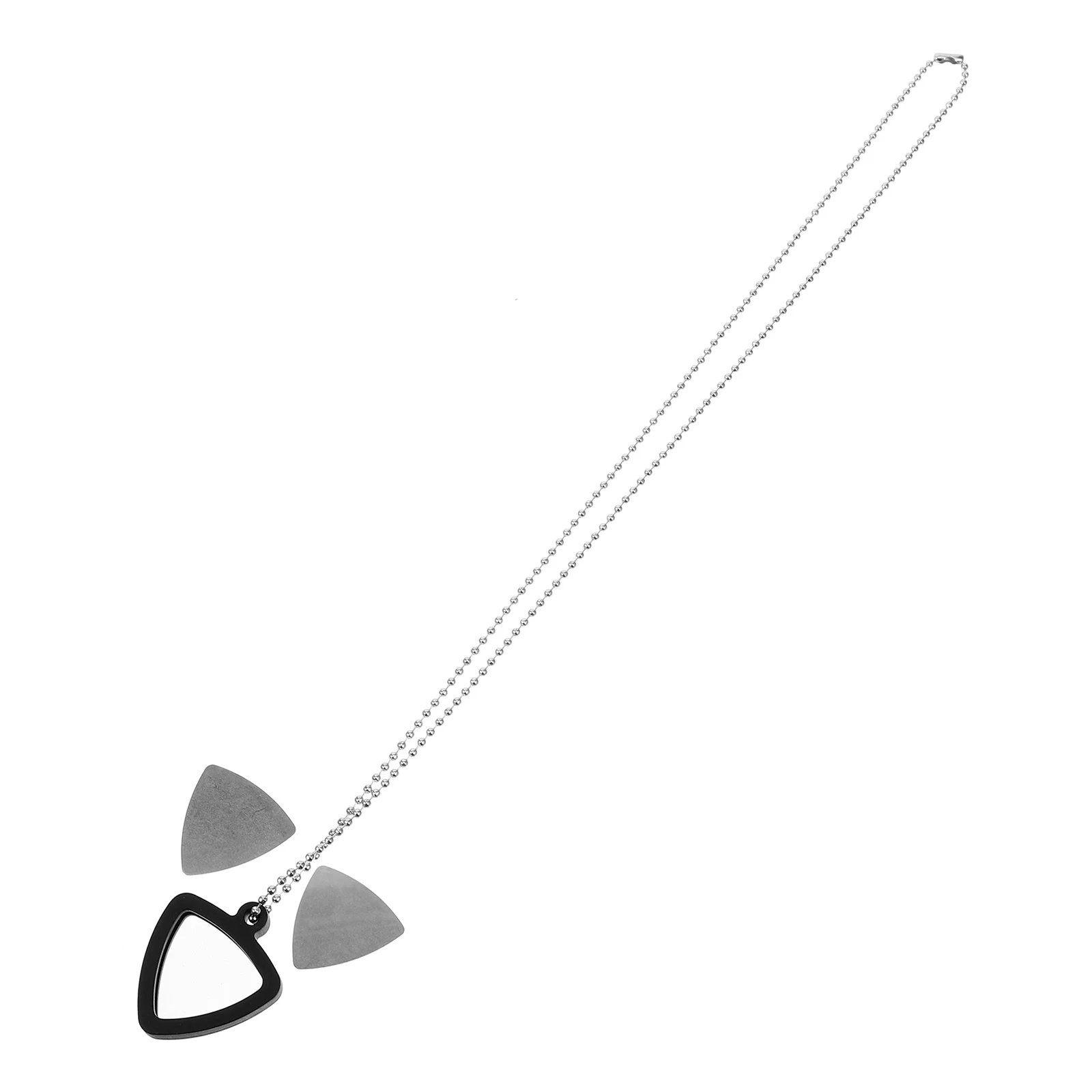 

Guitar Pick Necklace Holder Stainless Steel Picks Silicone Cover Organizer Portable Guitar Parts Accessories Jewelry Storage