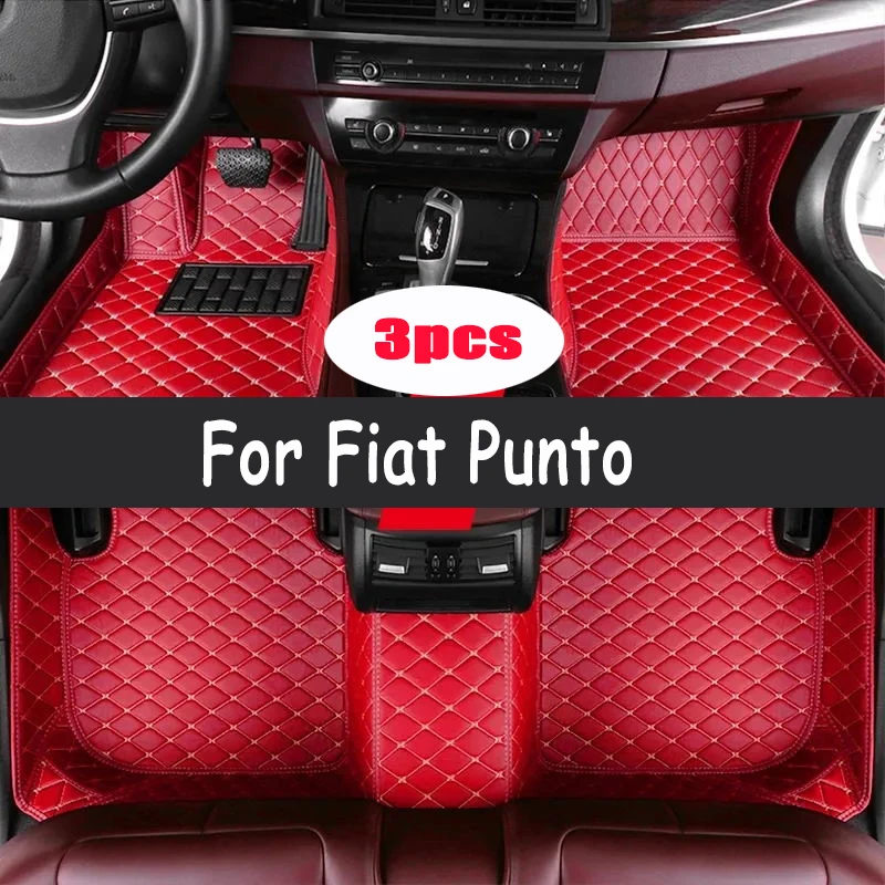 

Кожаные автомобильные коврики на заказ для Fiat Punto 2007 2008 2009 2010 2011 2012 2013, ковры, подушечки для ног, аксессуары