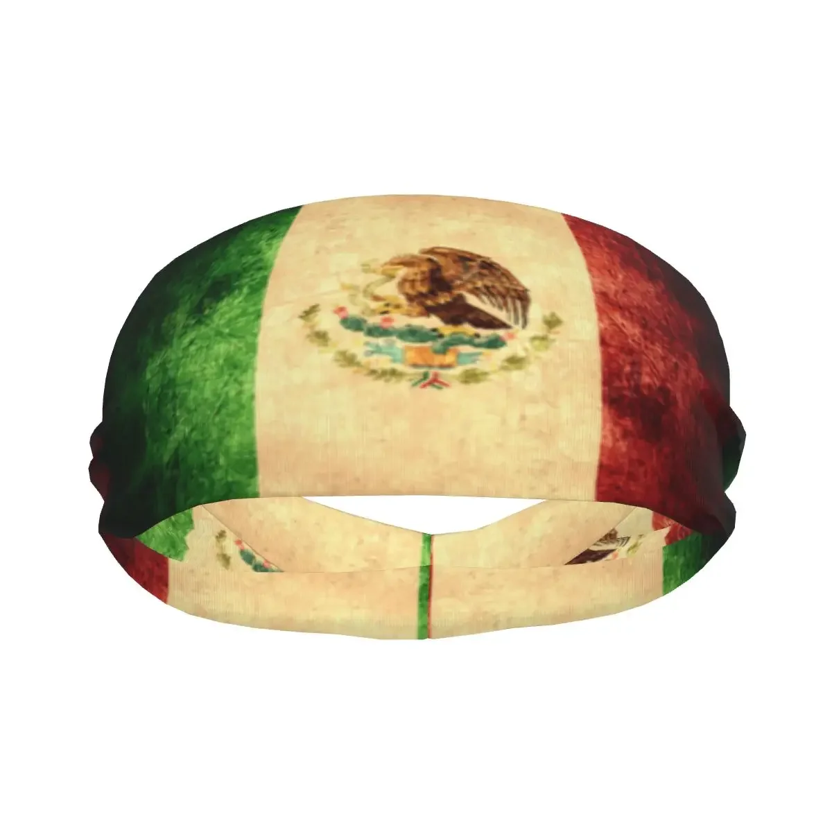 Sports Headband Vintage Mexico Flag Running Fitness Sweatband Absorbent Cycling Jog Hair Bandage