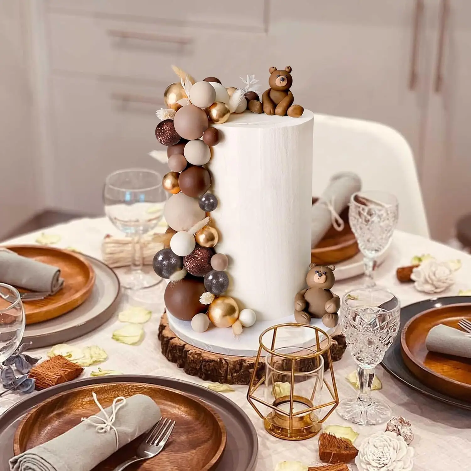 56 Stück Kugel-Kuchen-Picks, bunter kugelförmiger Kuchenaufsatz, Perlenkugeln, Cupcake-Kucheneinsatz-Aufsatz für Hochzeit, Geburtstag, Party – Detail 18
