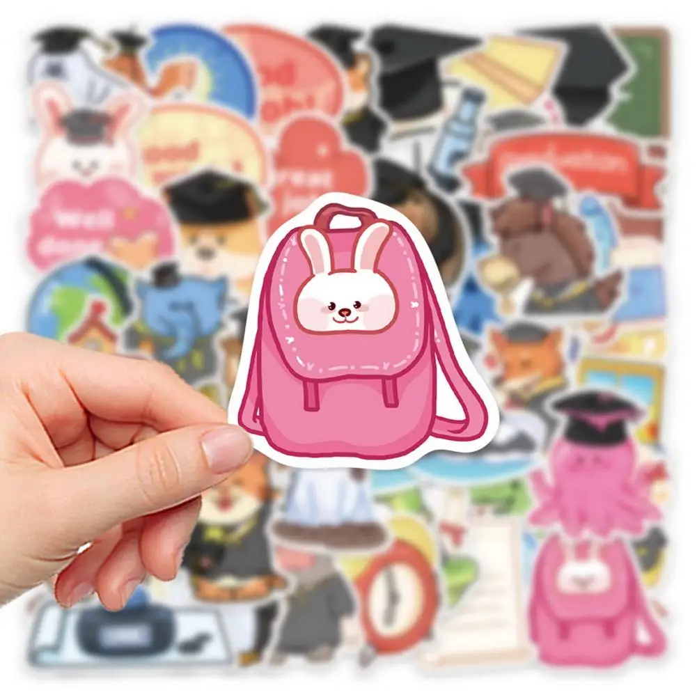 بولي كلوريد الفينيل 50 قطعة المسيل للدموع مقاومة الأمتعة ملصقات الكمبيوتر المحمول سيارة سهلة لصق ملصقات الكرتون ذاتية اللصق الاستخدام اليومي