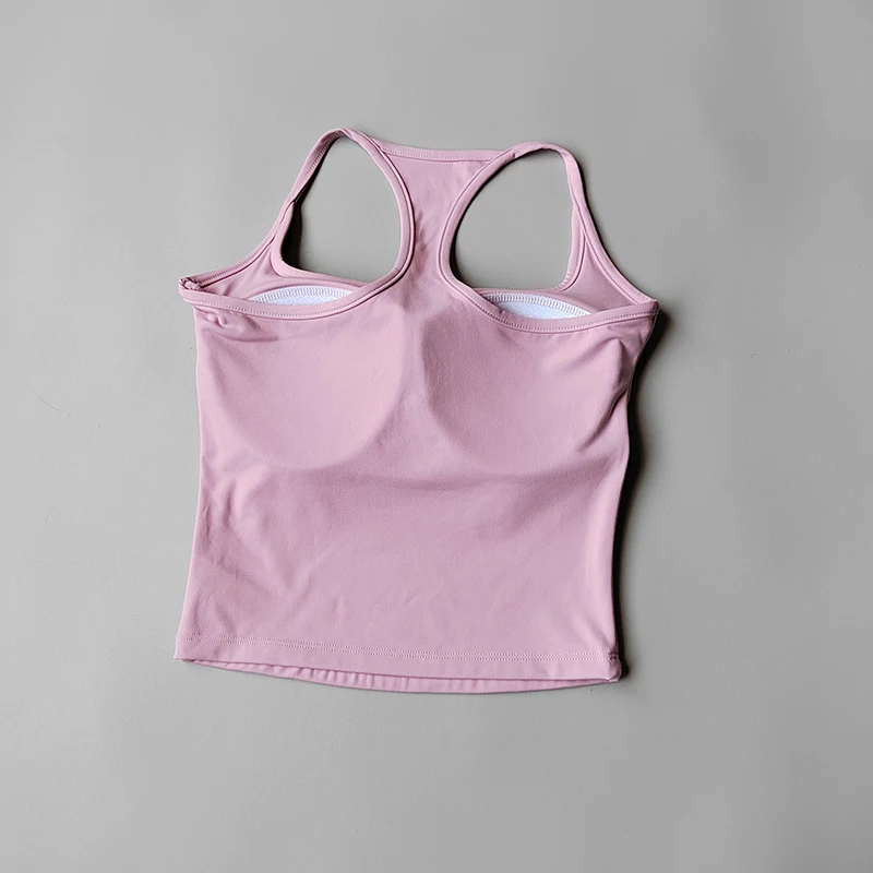 Sportliche I-förmige Weste für Damen, einteiliger Cup, schnelltrocknende Laufbekleidung, Yoga-Kleidung, atmungsaktive schnelltrocknende Unterwäsche, BHs – Detail 4