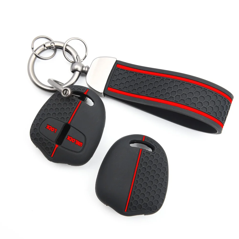 Key Fob Case With Chain For Mitsubishi Lancer Outlander ASX Pajero Eclipse L200 Durable Soft Touch Exact Fit Protective Stylish