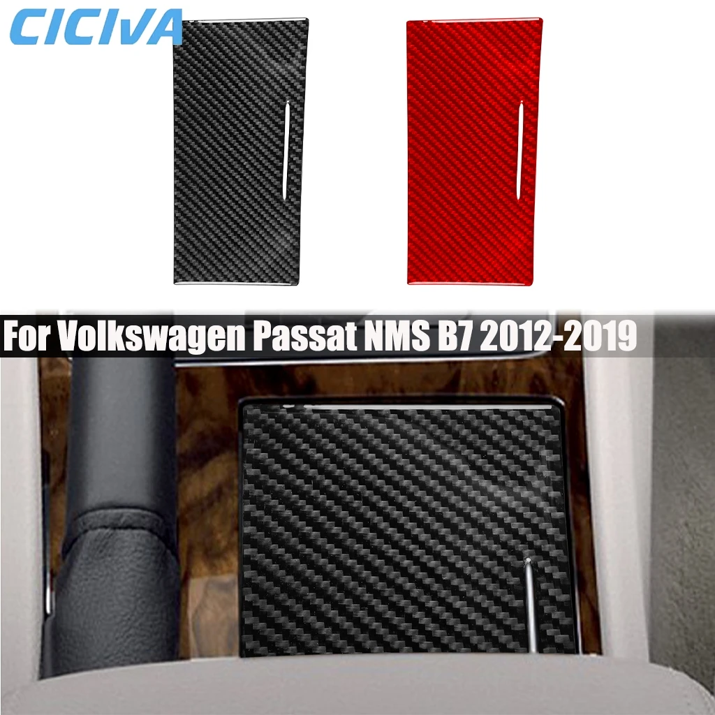 

Carbon Fiber Car Accessories Center Cup Holder Panel Interior Cover Modified Trim Sticker For Volkswagen Passat NMS B7 2012-2019