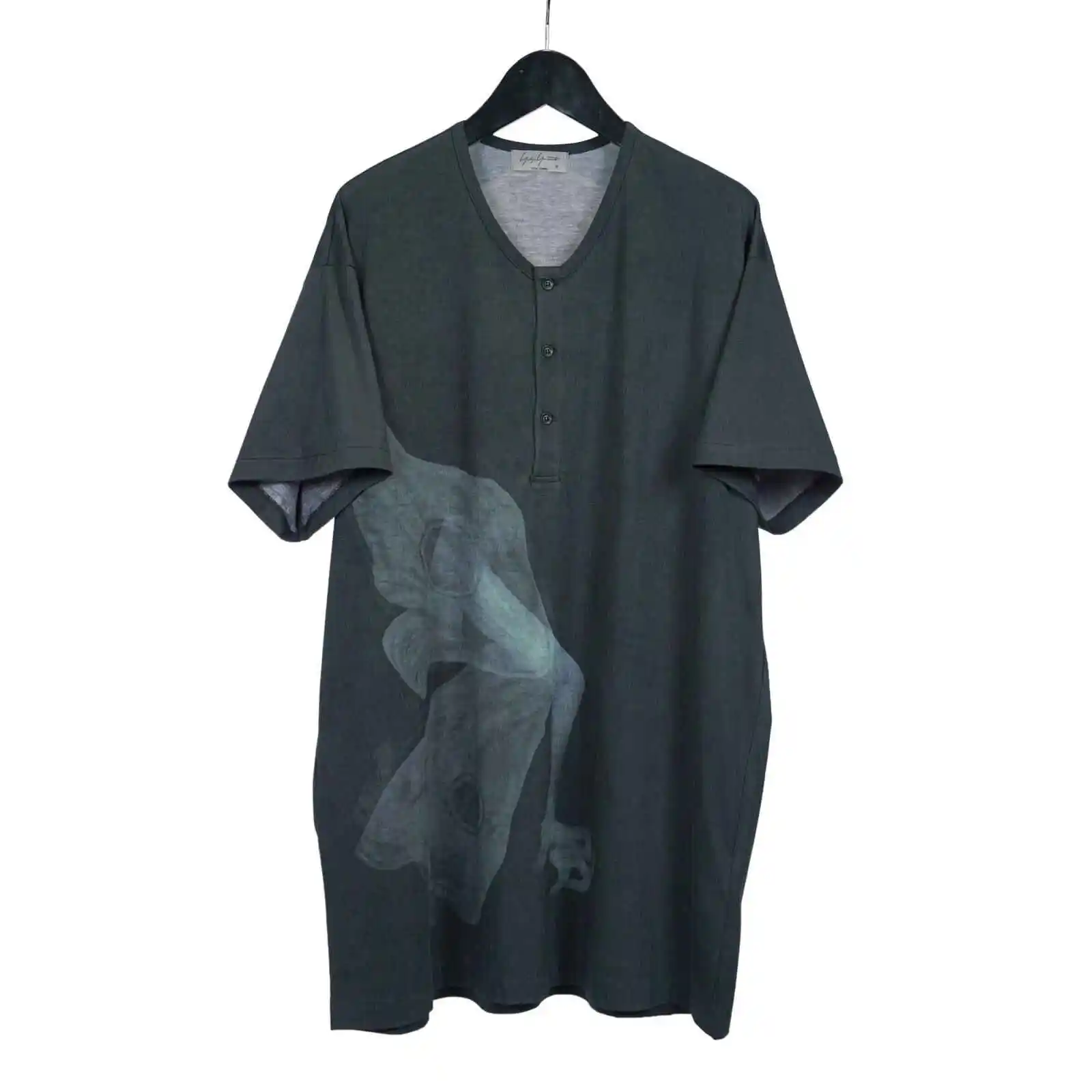 Top-yamamoto men's short-sleeved T-shirt, solid color round-neck loose large-sized base shirt, casual and versatile TOP, trendy