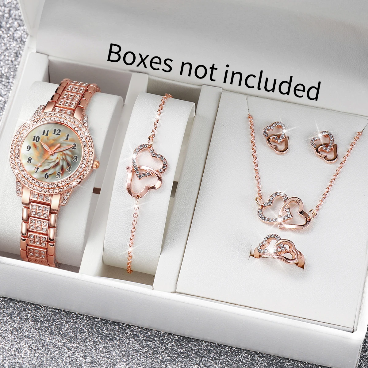 Jewelry Watches Luxury - 6 STKS Luxe Strass Vrouwen Quartz