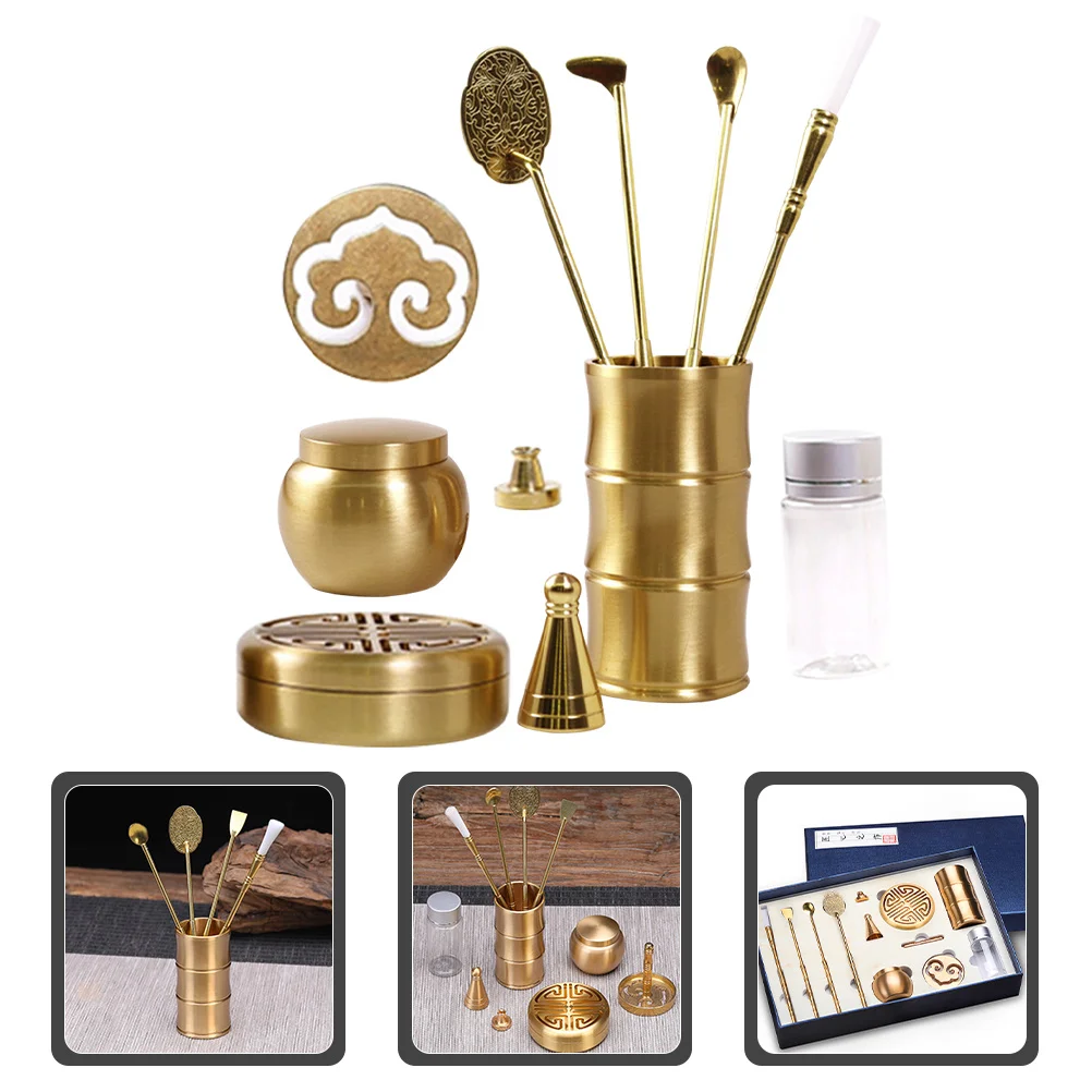 

1 set 1 Set Brass Making Tools Kit Powder Incense Cone Mold Shovel Spoon For Yoga Meditation Home Decor Incense Burner Kit