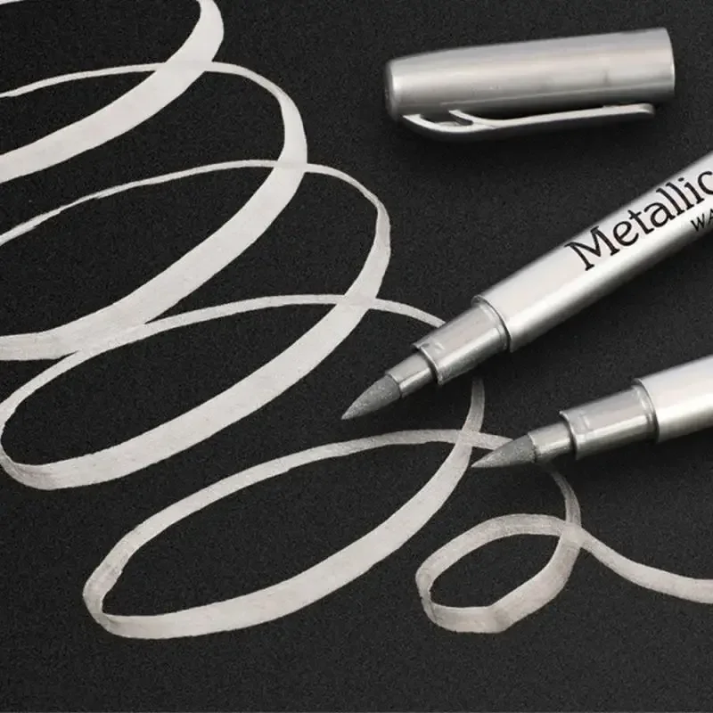 Золотой, серебряный металлический маркер, водостойкий маркер для перманентной краски для камня, кружки, керамики, стекла, принадлежности для рисования своими руками