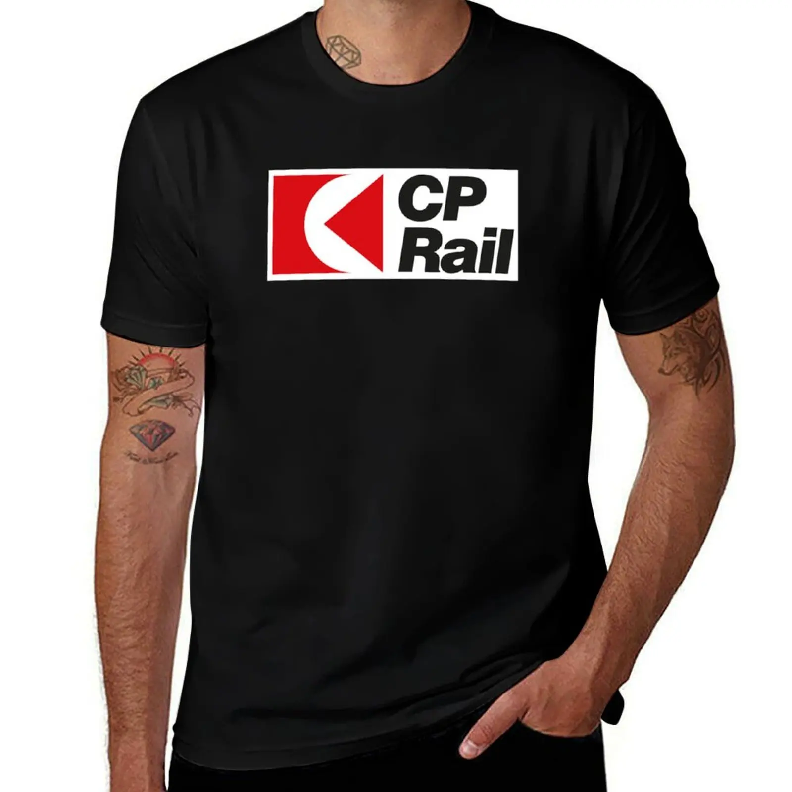 

Canadian Pacific (CP) Rail - 1968 Logo T-Shirt cotton t shirt pack t shirts for man graphic vintage T-Shirt
