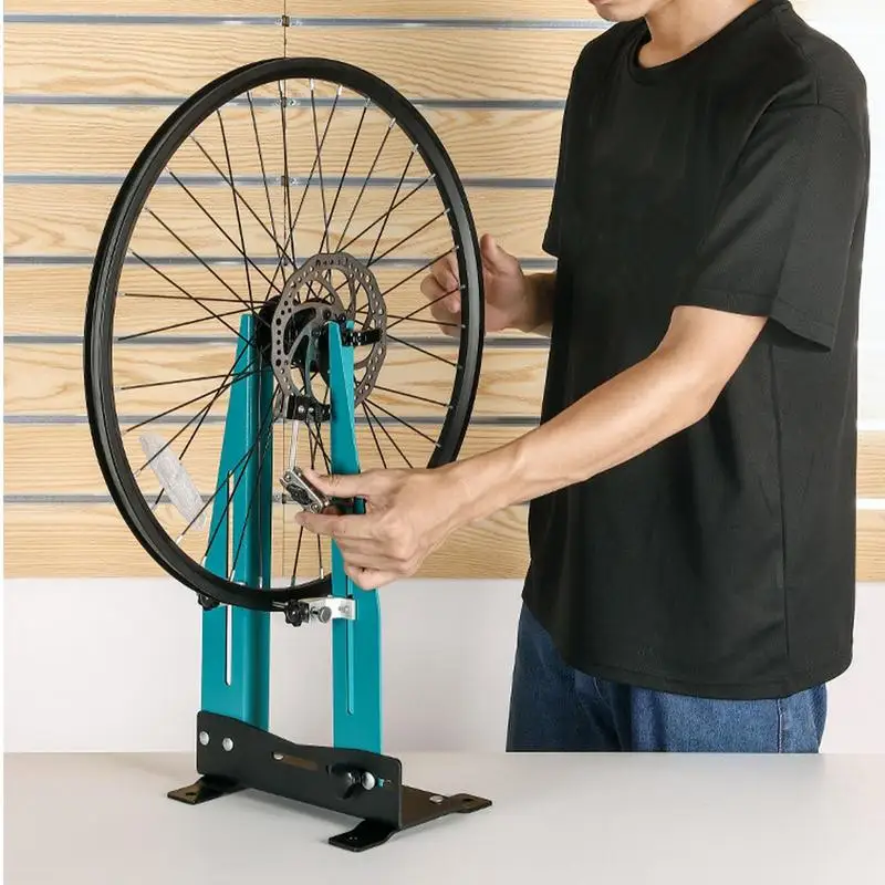 Bike Wheel Truing Stand Adjustable Bike Tools And Maintenance Great Tool For Rim Truing With Free Spoke Wrenches And Heavy Duty