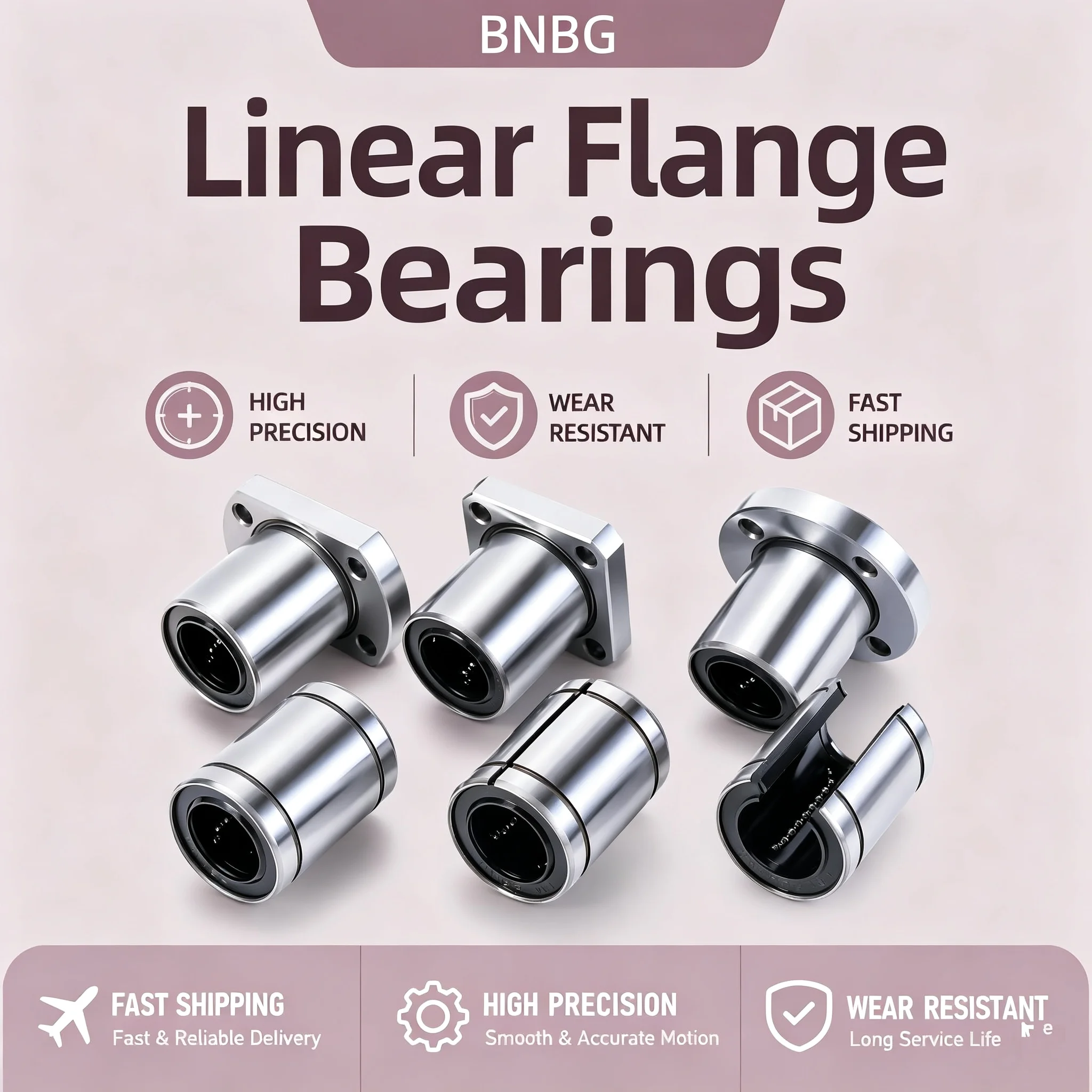 2PCS Bearing LMH6UU LMH8UU LMH10UU LMH12UU LMH13UU LMH16UU LMH20UU LMH25UU LMH30UU LMH35UU LMH40UU Linear Shaft Guide Friction