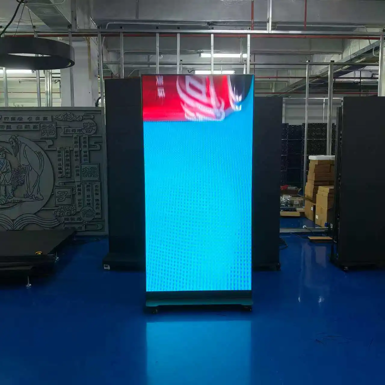 

GOB P1.53P1.86P2P2.5P1.25 Floor Standing LED Poster Display Screen Advertising Player With Cabinet Size 960X1920mm