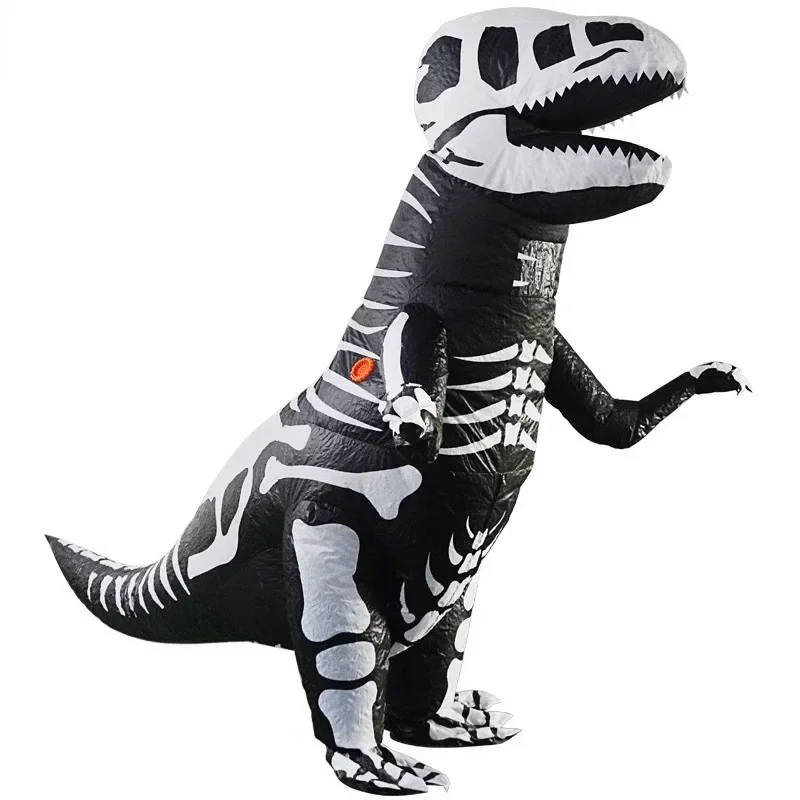 

Halloween Carnival Adult Kids Anime Cosplay Masquerade Festival Party Skeleton Tyrannosaurus Rex Dinosaur Inflatable Costume