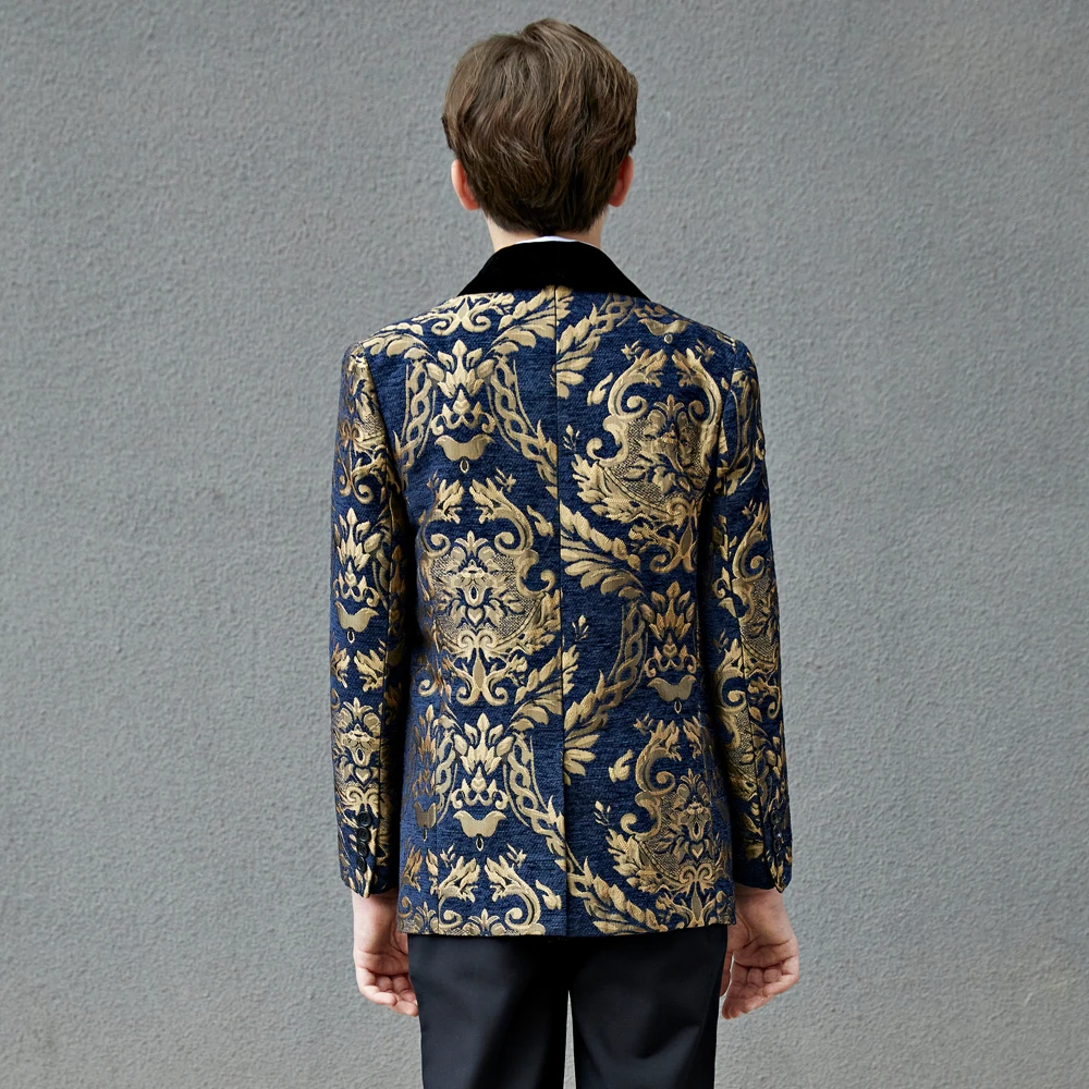 Kids Boys Children Baptism Wedding Prom Suit Baby Boy Elegant  Teenager Party Costume Flower Boy Suit Coat Host  Jacket