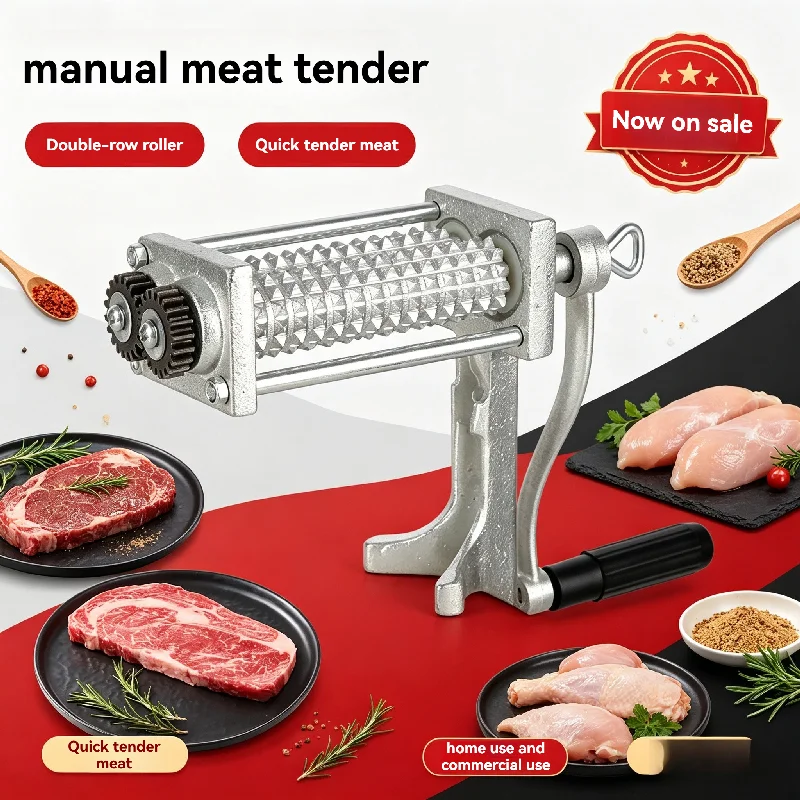 Household Manual Meat Tenderizer Small Labor‑Saving Meat Loosening Machine Aluminum Alloy Cast Iron Kitchen Meat Processing Tool