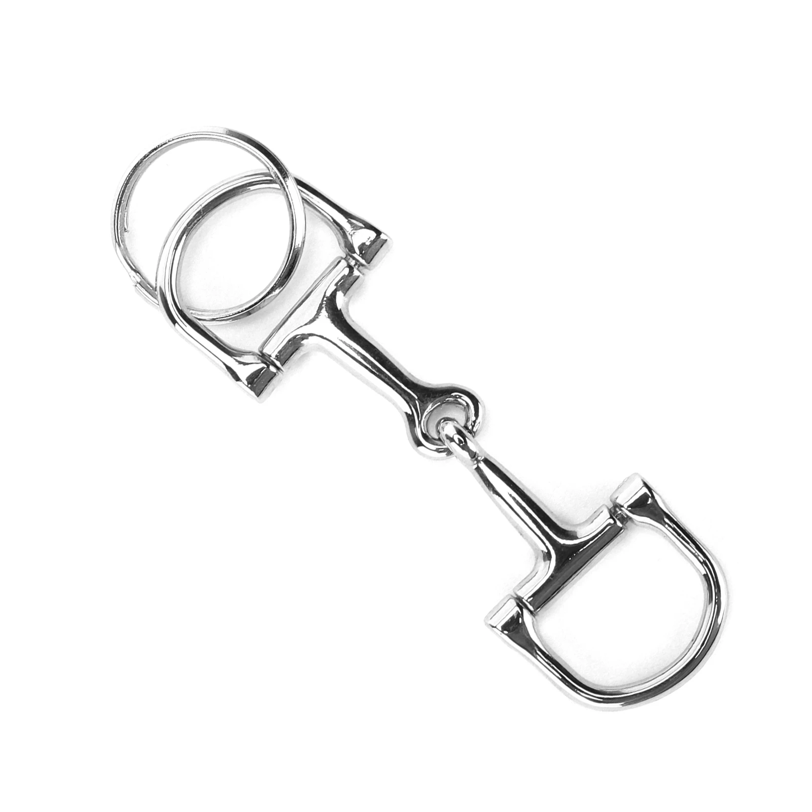 D-Shaped Key  D‑Shaped Snaffle Keychain  Silver D‑ Zine‑Alloy Horse Snaffle Bits Key  Snaffle Keychain