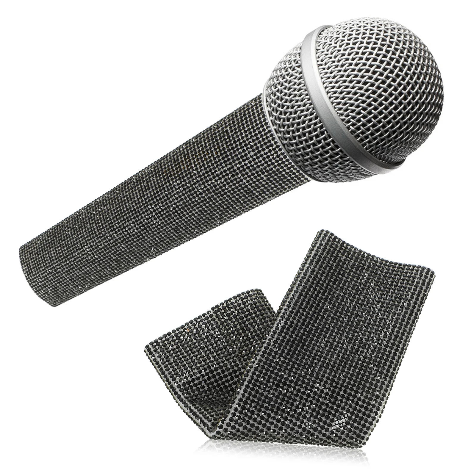 Microphone Case Handle Sleeve Wireless Microphones Handheld Cover Replacement Rhinestones Cordless for