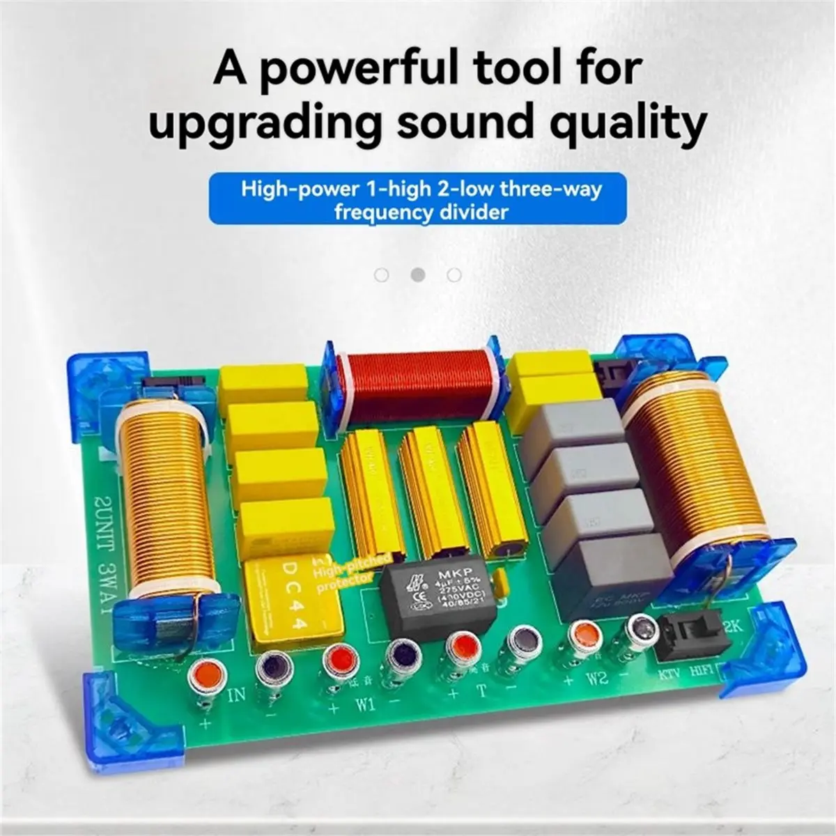 

*AA90P 1000W High Power 1 High 2 Low Voltage Audio Crossover Professional KTV Speaker HiFi Frequency Divider 75 Cores