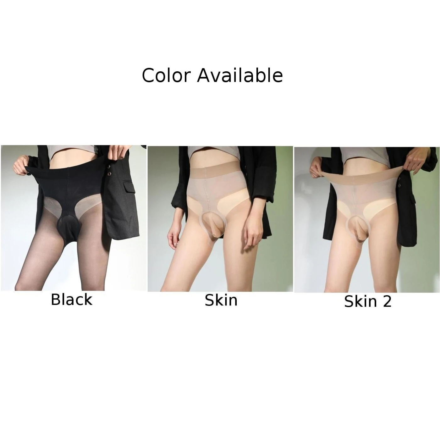 Herren 5D Stretch Strumpfhosen Unsichtbare Strümpfe Glänzende Transparente Strumpfhosen Ball Dünne Bodyhose Nahtlose Weiche Body Socke Stretch Dessous