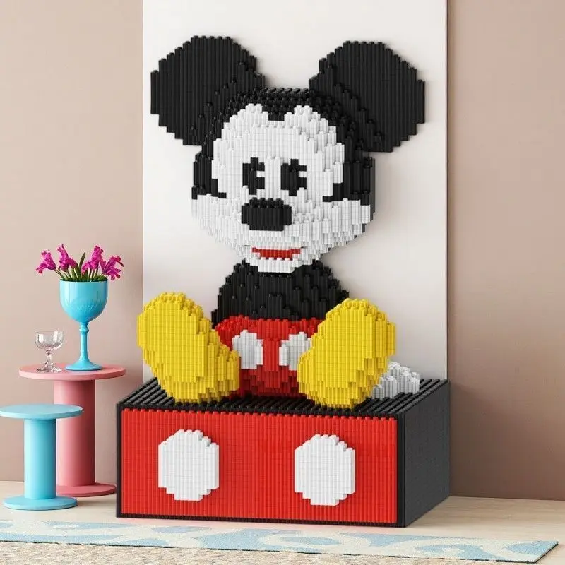 Disney Mickey Lade Combinatie Puzzel Ornamenten Bouwstenen 3D Stereoscopische Puzzel Modellen Puzzel Speelgoed Verjaardagscadeaus
