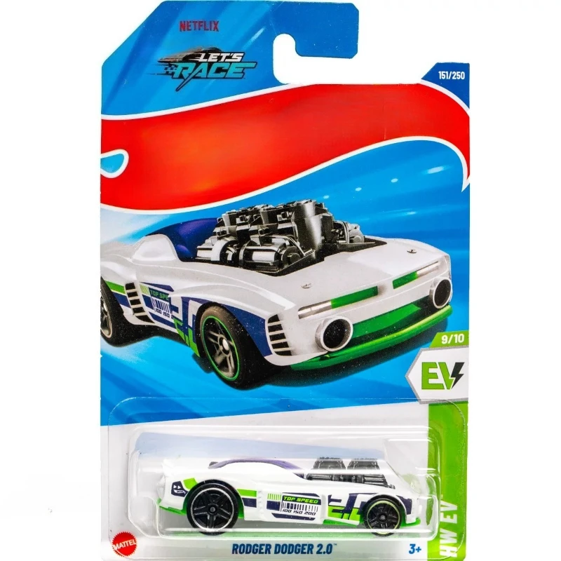 Rodger Dodger 2.0 Diecast EV Sports Car HW EV Netflix Let's Race Electric Race Car Collectible Toy Gift