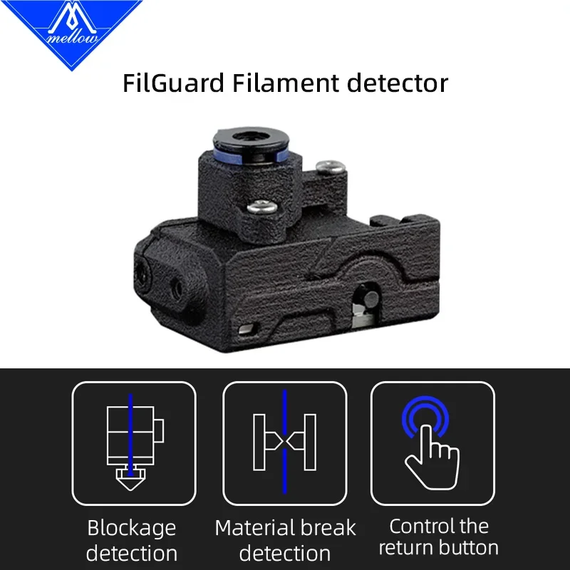 Rilevatore di filamenti FilGuard intelligente Mellow per parti di stampanti 3D fai-da-te-caricamento rapido del filamento, scarico e rilevamento