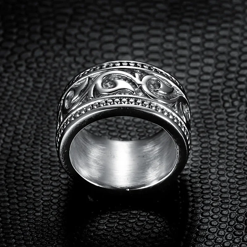 316L Stainless Steel Dragon Ring for Men Vintage Animal Signet Punk Biker Jewelry Mythical Creature Band Size 7-14