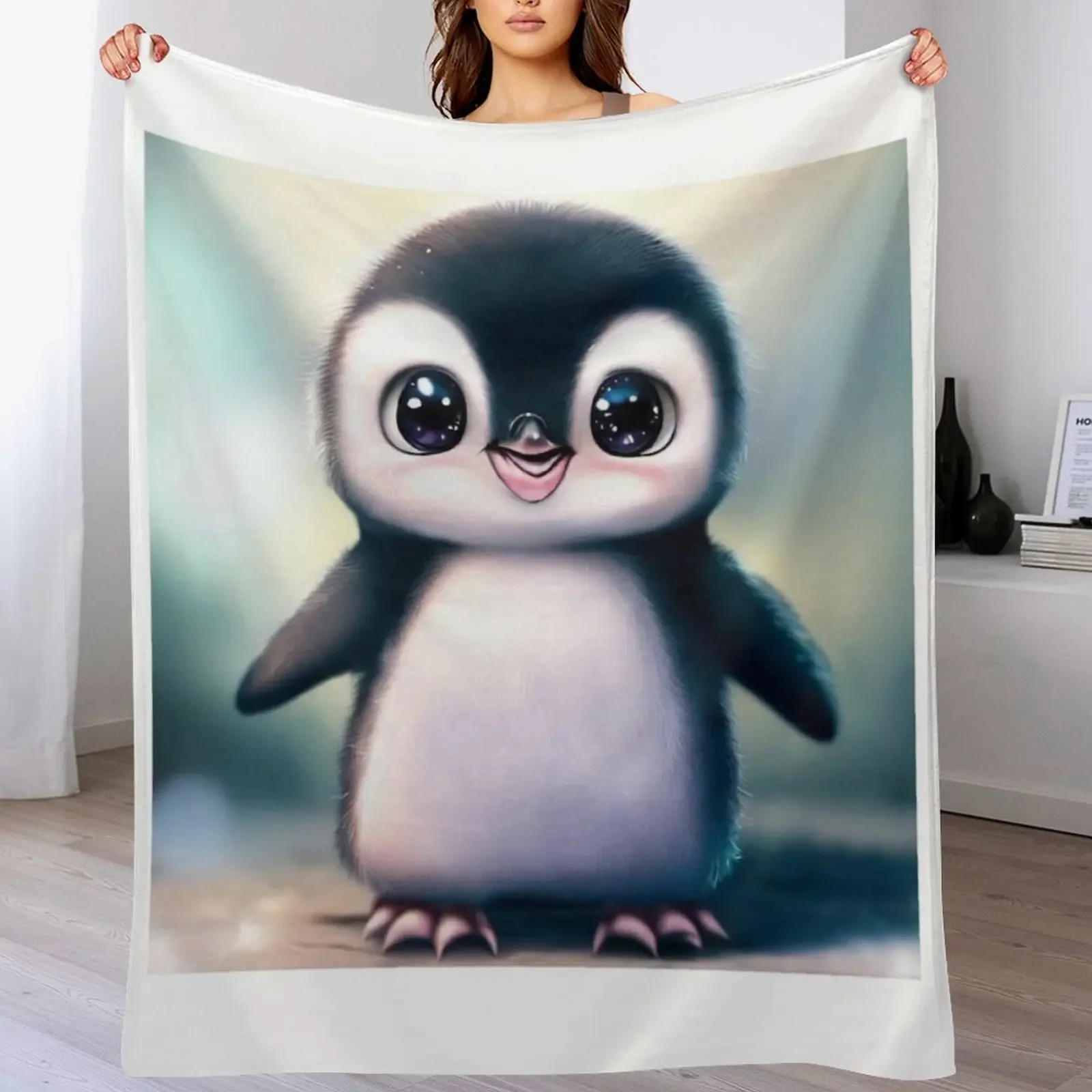 

Cute Penguin - Cute Baby Animals Throw Blanket Modern Design Soft Blanket for Home Decor