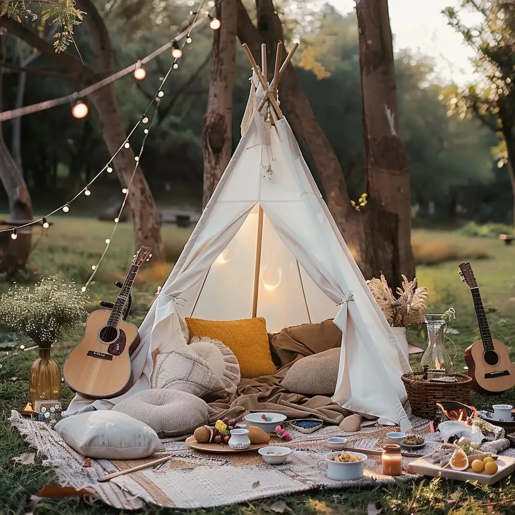 Outdoor Camping Single Tent Folding Portable Picnic Camping Triangle Small House