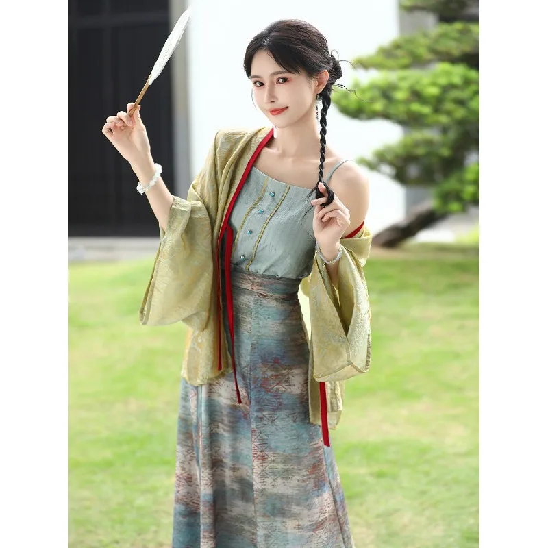 conjunto-de-3-piezas-hanfu-de-la-dinastia-song-cardigan-con-lamina-dorada-top-camisero-bordado-y-falda-de-ocho-paneles-estilo-neo-chino-para-uso-diario
