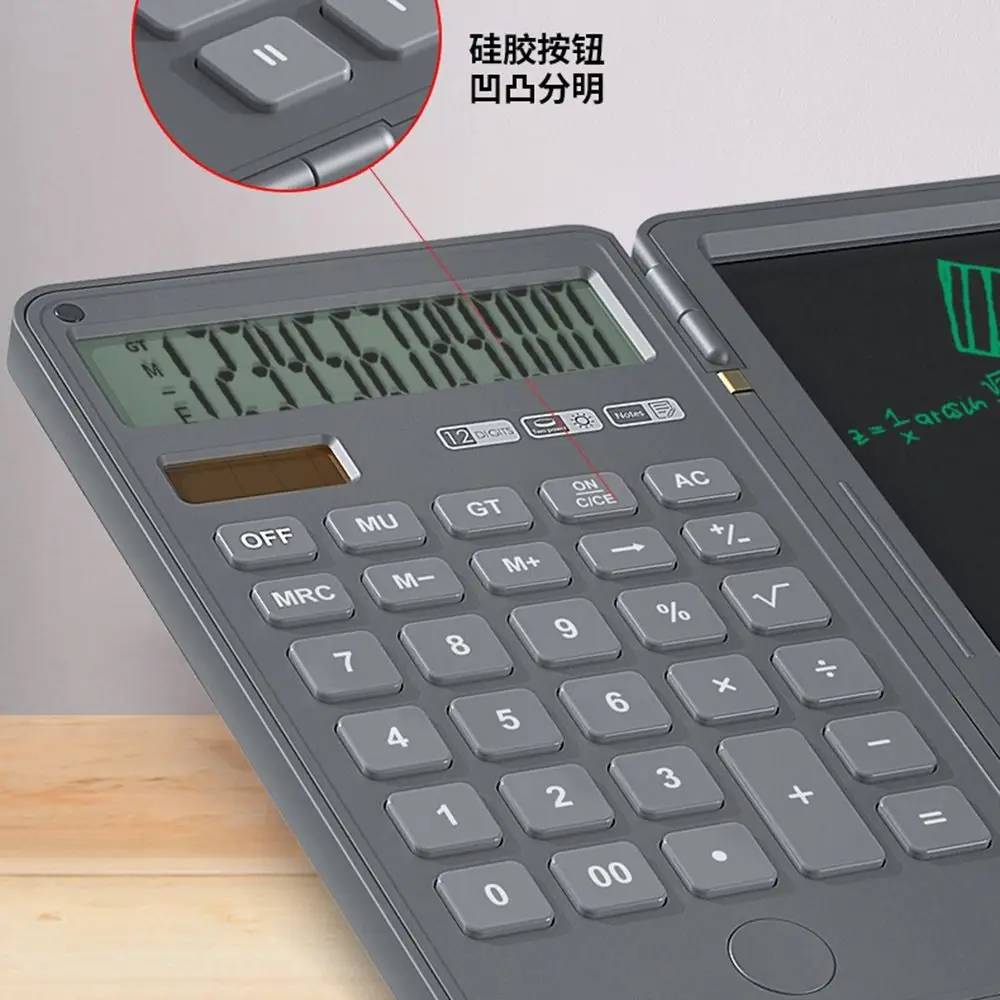 

Научный калькулятор 2 в 1 с большим экраном, стираемые функциональные калькуляторы с планшетом и стилусом, многофункциональные