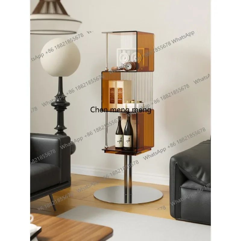 DD182  Simple rotating bookshelf, corner rack, floor-to-ceiling multi-layer storage display rack, living room