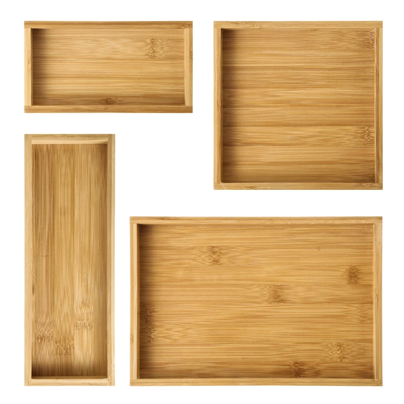 Nordic Sle Bamboo Wood Tray Storage Plate Sna Plate Tea Plate Two ids Tee ids Four ids Six ids Nine ids Tray