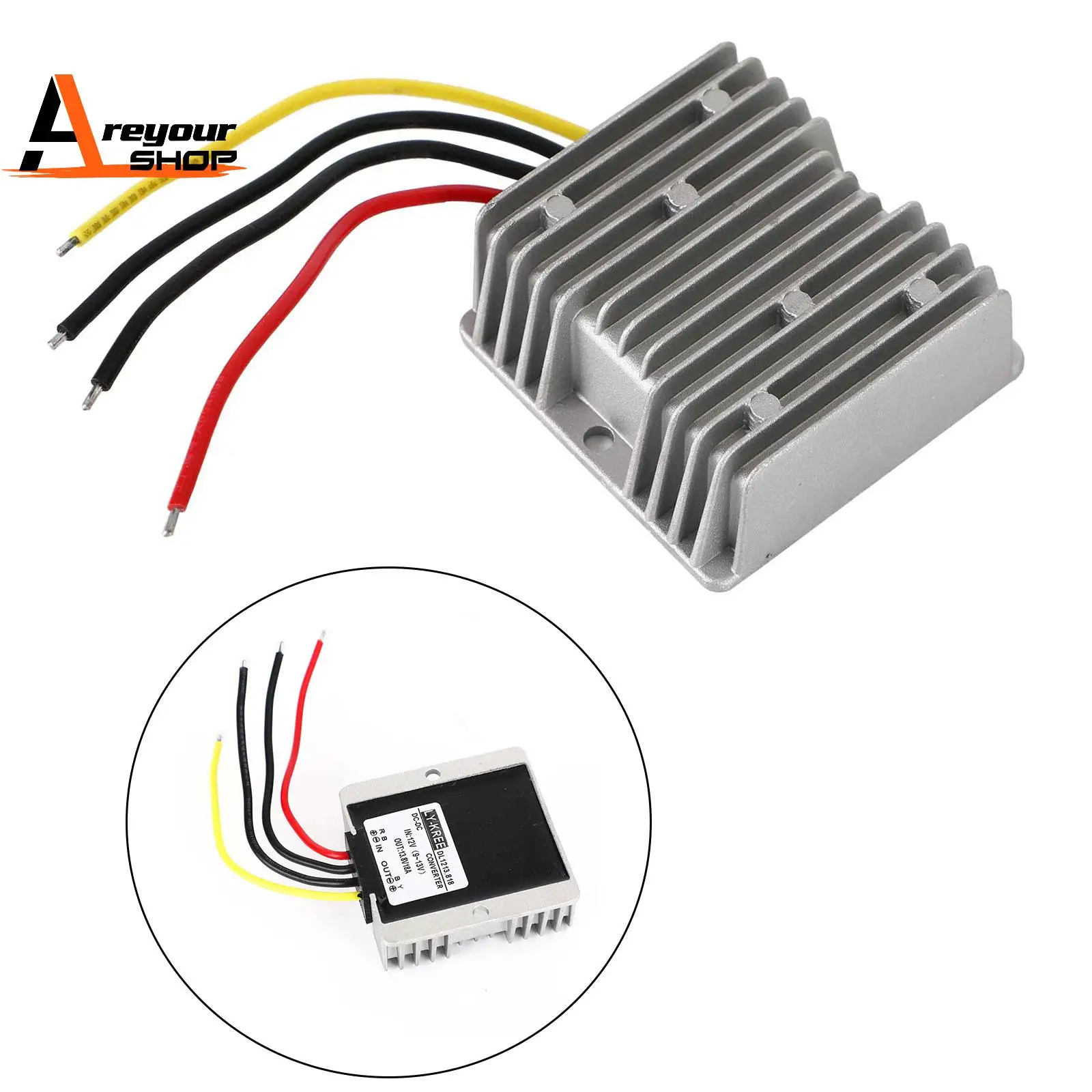

DC-DC 12V-13.8V 18A 248W Step Up Car Power Supply Converter Regulator Waterproof