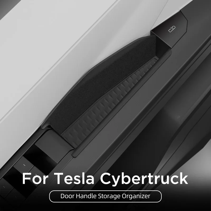 For Tesla Cybertruck 2024 Car Door Handle Storage Box Car Interior Accessories ABS Front Rear Door Storage Organizer Tray