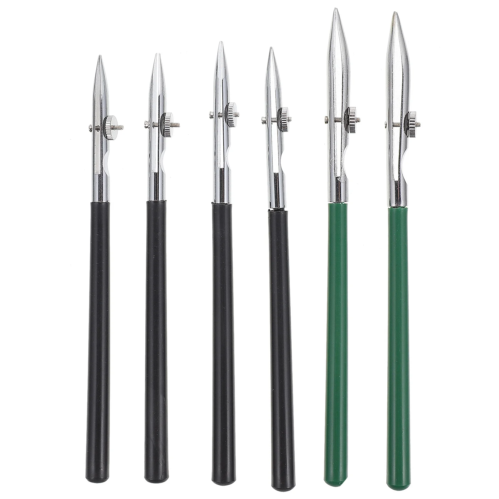 6pcs Painting Straight Pens Green Adjustable Art Ruling Pens For Fine Line Drawing Masking Fluid Artists Tools Drawing Supplies